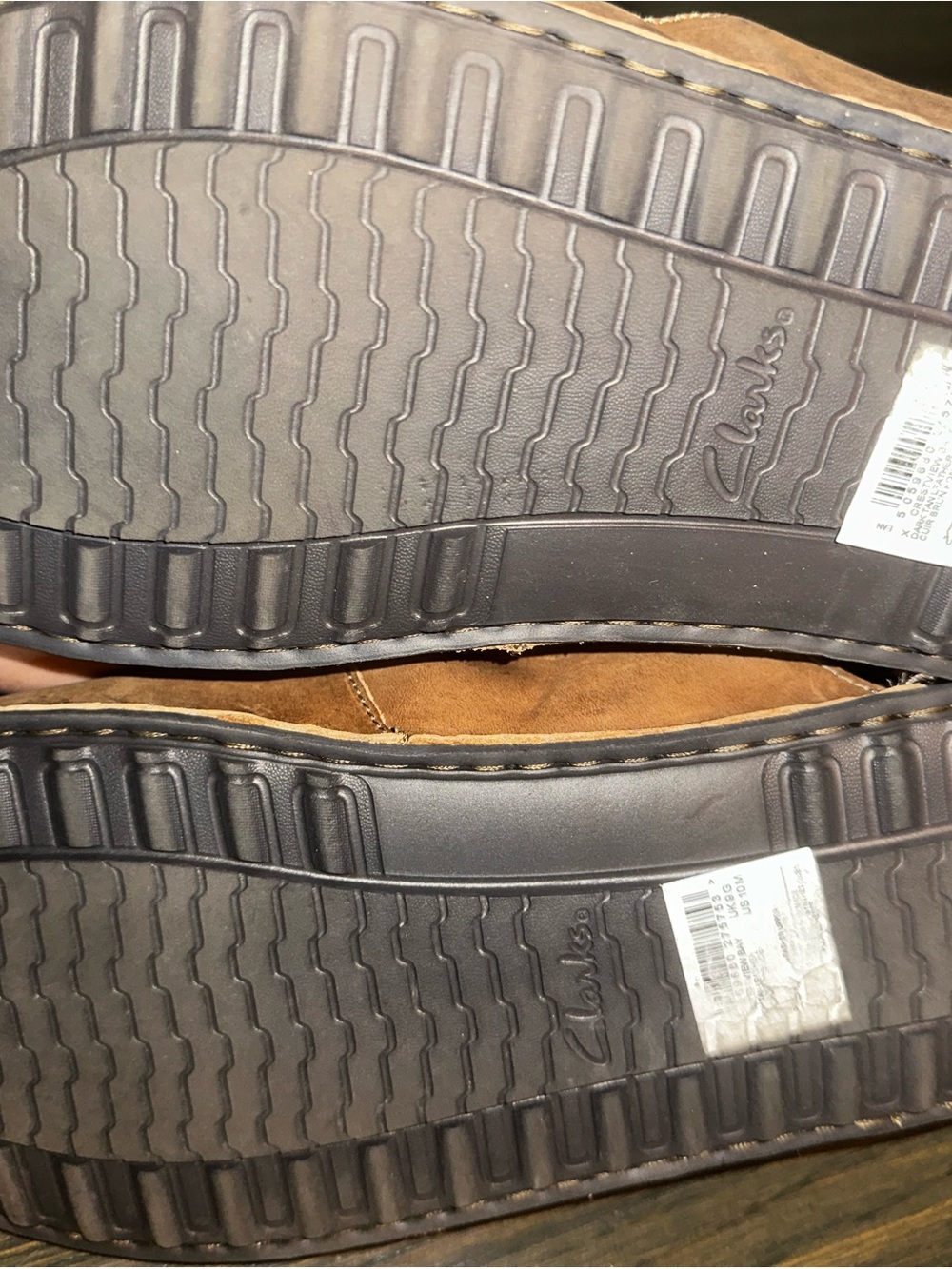 Clarks Men's Collection Tan Leather Dual-Strap Slingback Sandals Size 10 - Picture 2 of 3